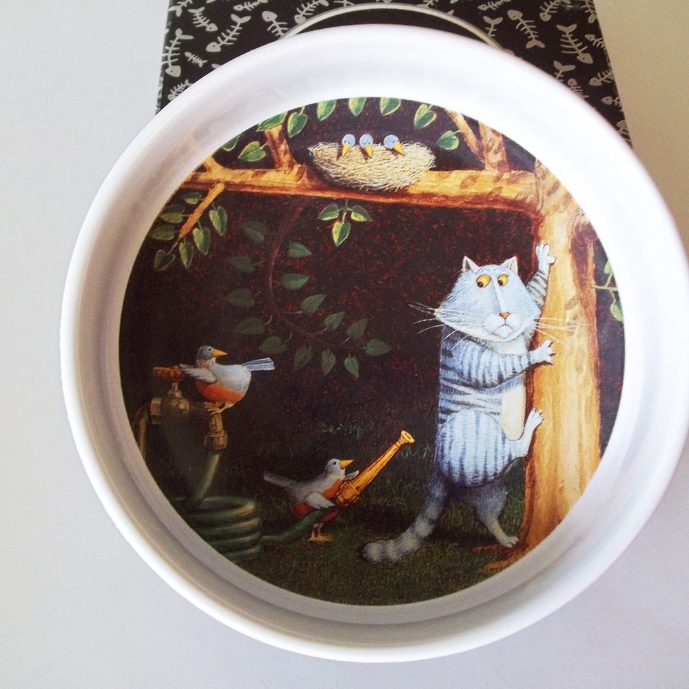 Cat Bowl, Ned Young "C" is for Cat, Pet Food Bowl